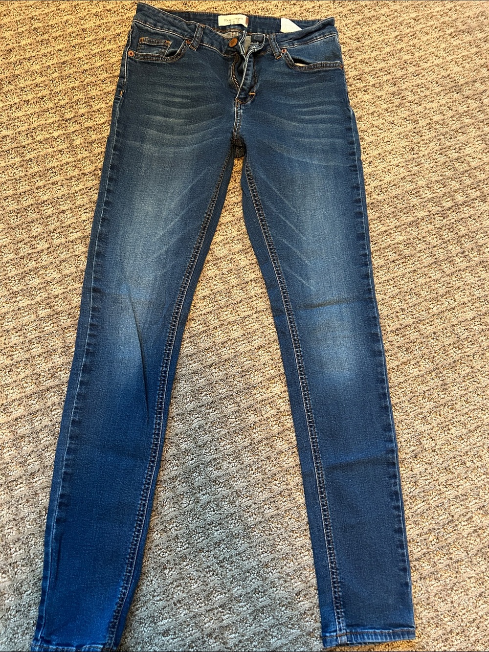 Women's Dark Blue Skinny Jeans - Stretch Indigo Denim